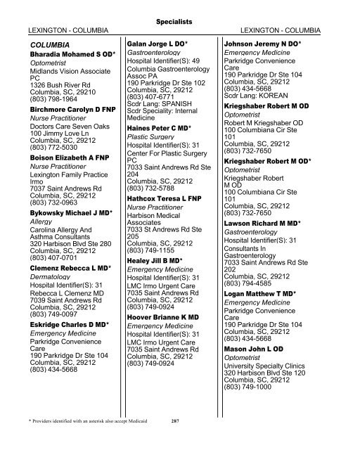 2011 Provider/Pharmacy Directory - Blue Cross and Blue Shield of ...