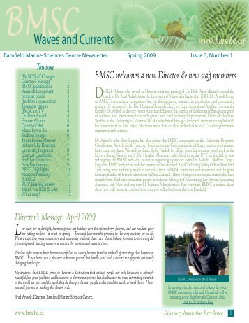 Spring 2009 (.pdf) - Bamfield Marine Station