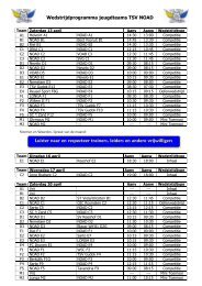 Wedstrijdprogramma jeugdteams TSV NOAD