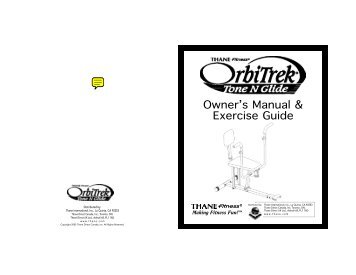 Tone N Glide Owner's Manual - Danoz Direct