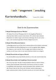 Dank fÃ¼r die Zusammenarbeit - Koch Management Consulting