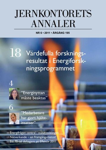 Jernkontorets Annaler, nr 6:2011. ÃrgÃ¥ng 195