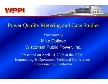 Power Quality Metering and Case Studies