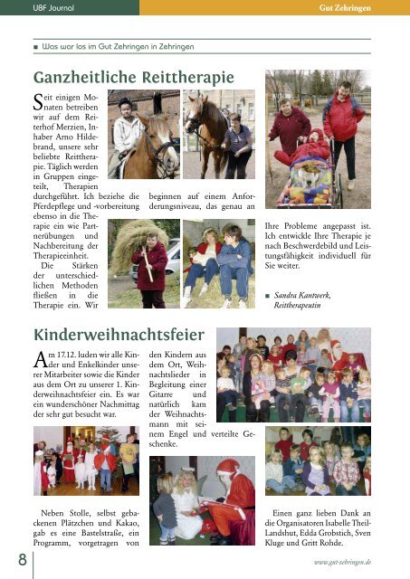 UBF Journal 01/2012 - Unternehmensgruppe Burchard Führer