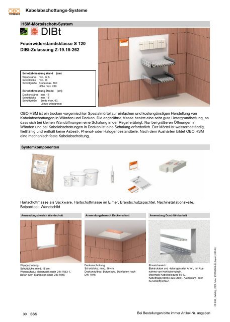 PDF Datei: BroschÃƒÂ¼re / OBO / Katalog BSS ...