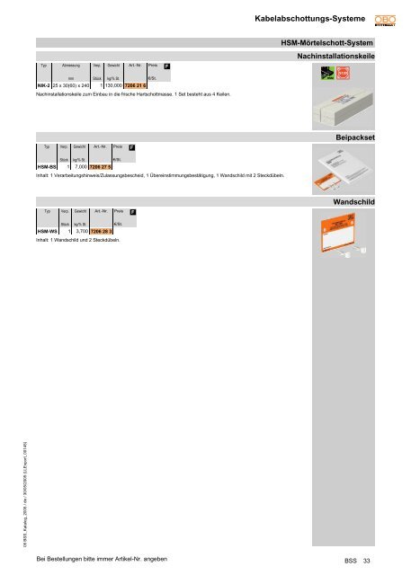 PDF Datei: BroschÃƒÂ¼re / OBO / Katalog BSS ...