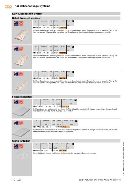 PDF Datei: BroschÃƒÂ¼re / OBO / Katalog BSS ...