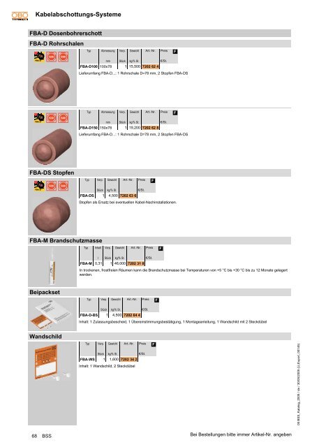 PDF Datei: BroschÃƒÂ¼re / OBO / Katalog BSS ...