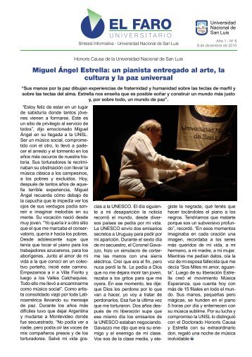 Miguel Ãngel Estrella: un pianista entregado al arte, la cultura y la ...