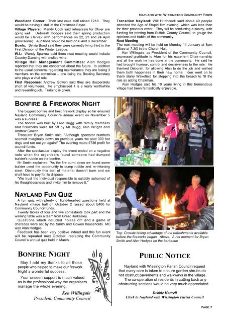 December - the Nayland and Wiston Community Website