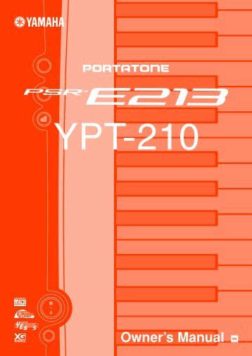 PSR-E213/YPT-210 Owner's Manual – Yamaha - Full Compass