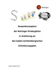 Gesamtkonzeption der Nufringer KindergÃ¤rten in ... - Nufringen