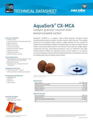 View brochure AquasorbÂ® CX-MCA - Watergroup