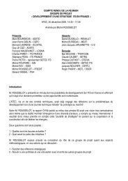 COMPTE RENDU DE LA REUNION