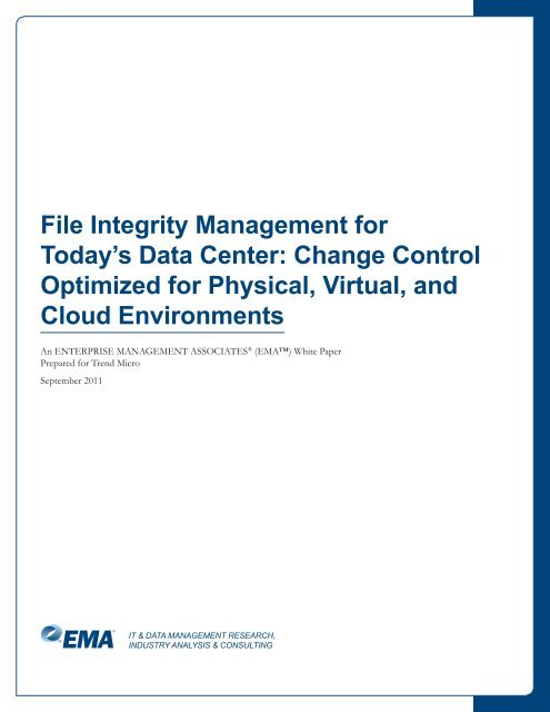File Integrity Management for Today's Data Center ... - Trend Micro