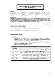 ProcÃ¨s Verbal du 25 mars 2013 (0.52 Mo - pdf - fr) - La ville - Ville de ...