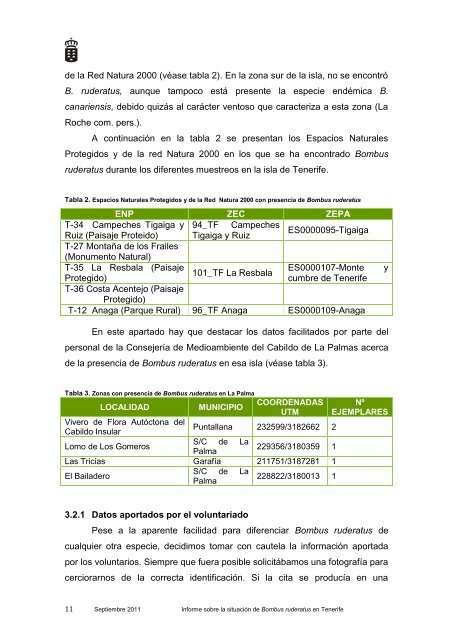 Informe sobre la situaciÃ³n de Bombus ruderatus ... - Interreg Bionatura