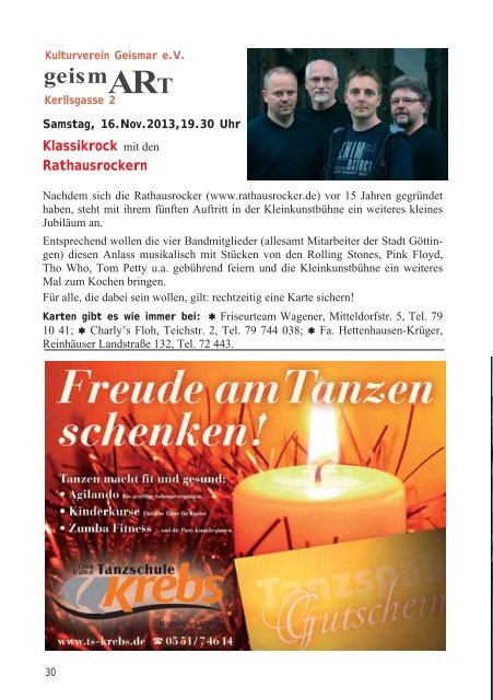Nachrichtienblatt November 2013 - Werbegemeinschaft Geismar ...