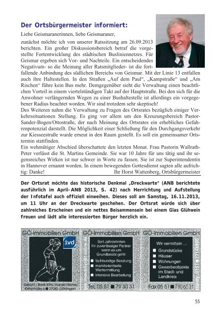 Nachrichtienblatt November 2013 - Werbegemeinschaft Geismar ...