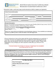 Hotel Reservations Form - Missouri State Thespians