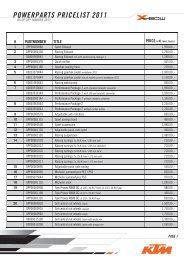 POWERPARTS PRICELIST 2011