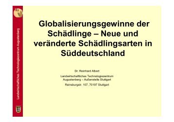 Globalisierungsgewinner unter den Schädlingen - Gartenakademie ...