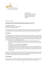 Stellungnahme WeBiG des VSV - Verband der Schweizerischen ...