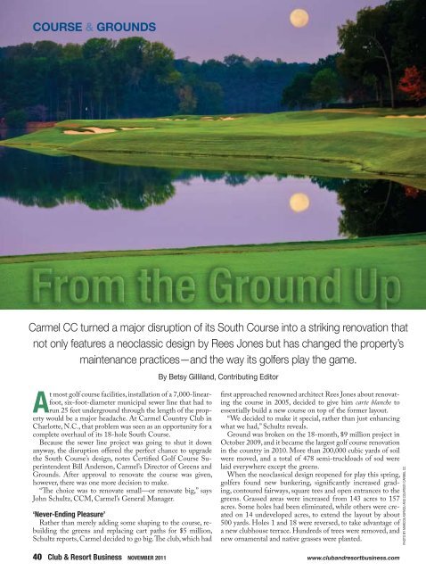 to open the November 2011 Club - Carmel Country Club