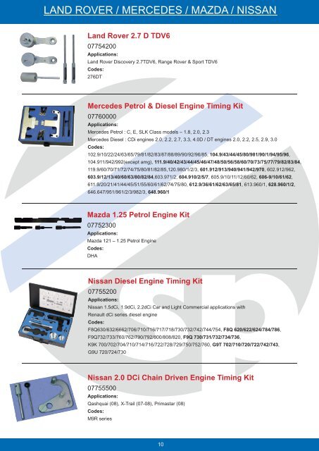 Engine timing & locking - Sykes-Pickavant