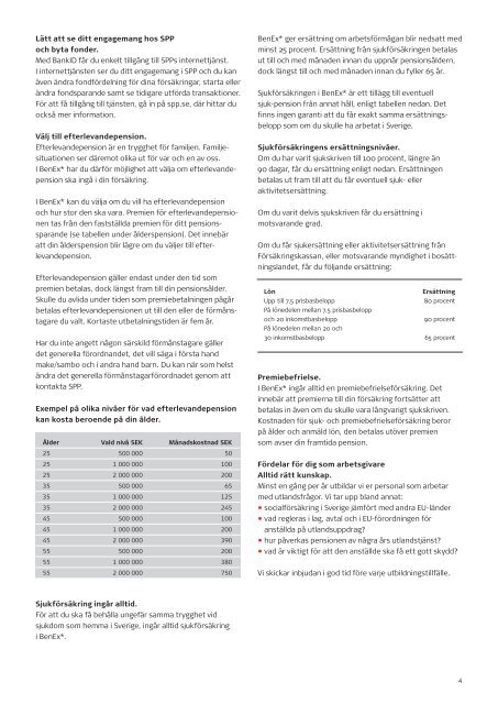 BenEx - FÃ¶rsÃ¤kring fÃ¶r utlandsanstÃ¤llda - SPP