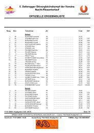 5. Deferegger Skivergleichskampf der Vereine Nacht-Riesentorlauf ...