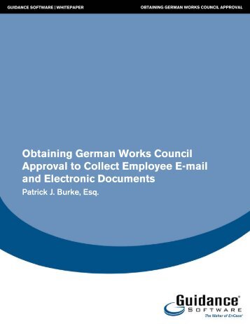 Obtaining German Works Council Approval to Collect Employee E ...