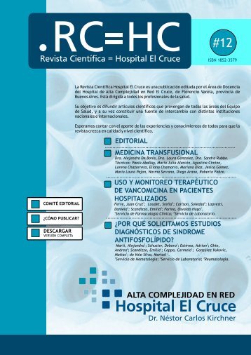 MEDICINA TRANSFUSIONAL USO y ... - Hospital El Cruce