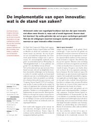 De implementatie van open innovatie: wat is de stand van ... - Sioo