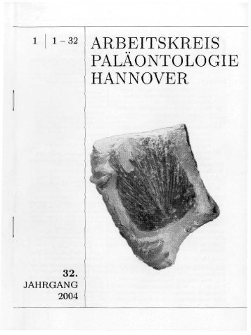 32. - Arbeitskreis Paläontologie Hannover