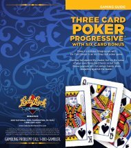 Three Card Poker Gaming Guide - Lady Luck Casino Nemacolin