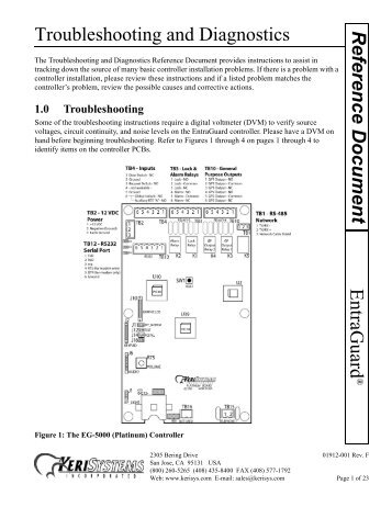 Troubleshooting and Diagnostics EntraGuard ... - Keri Systems