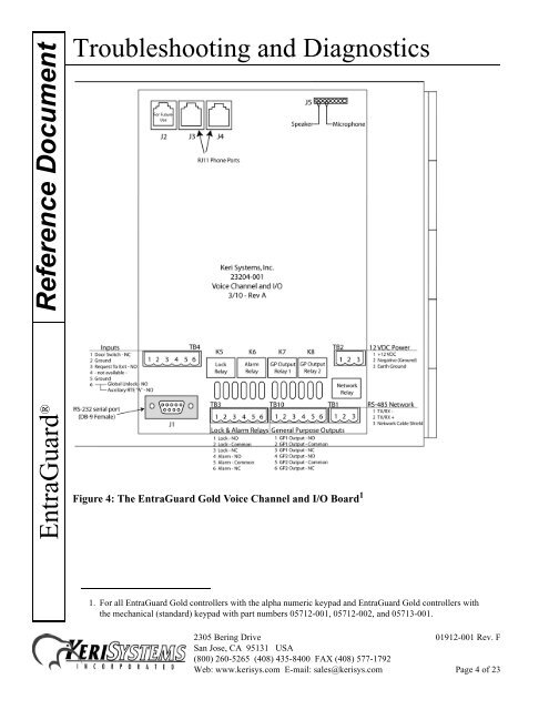 Troubleshooting and Diagnostics EntraGuard ... - Keri Systems