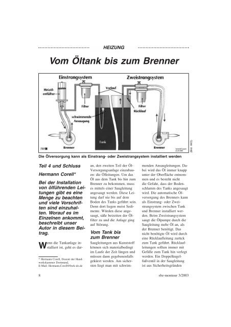 Zentrale Ölversorgung (ZÖV): Ein Tank, mehrere Anschlüsse - Kesselheld