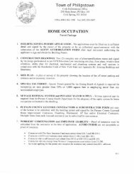 Home Occupation Pkg. - Town of Philipstown