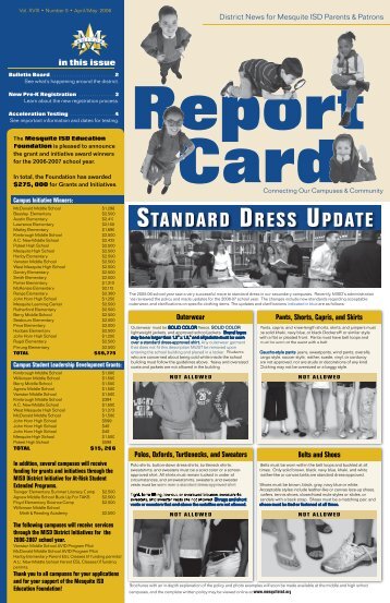 STANDARD DRESS UPDATE - Mesquite ISD