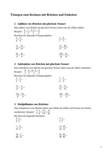 Bruchrechnen (pdf) - Reorta.de