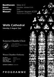 to view the concert programme - Somerset Chamber Choir