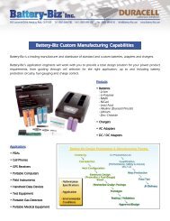 Battery-Biz Manufacturing Capabilities brochure