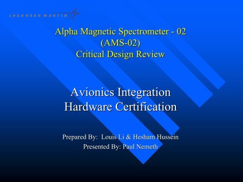 Avionics/Cables - Alpha Magnetic Spectrometer - NASA