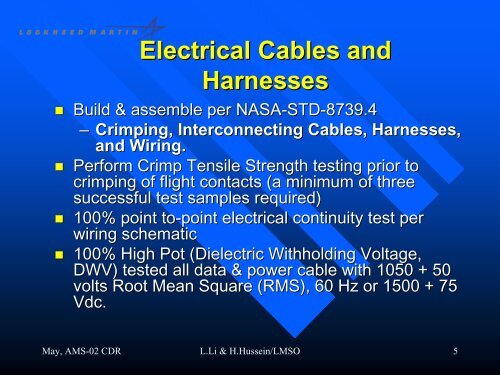 Avionics/Cables - Alpha Magnetic Spectrometer - NASA