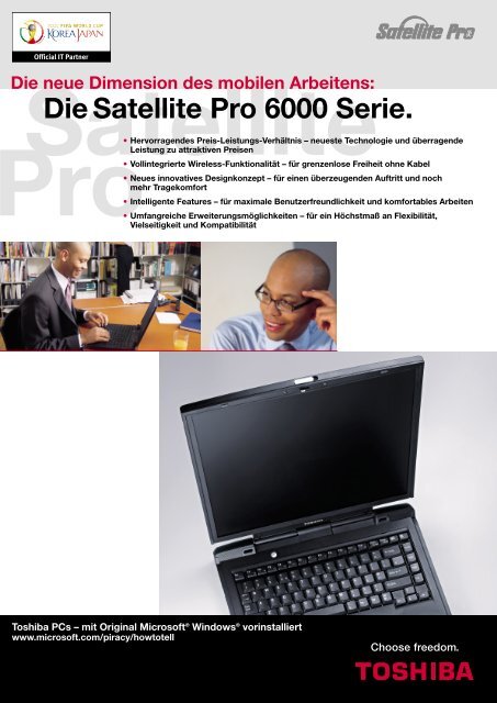Die Satellite Pro 6000 Serie. - Toshiba