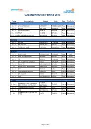 Calendario de ferias y eventos