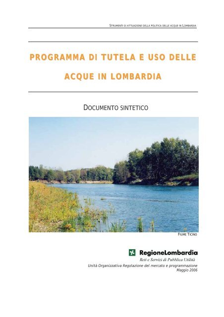 programma di tutela e uso delle acque in lombardia - ORS - Portale ...