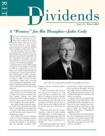 A “Penney” for His Thoughts—John Cody - College of Business ...